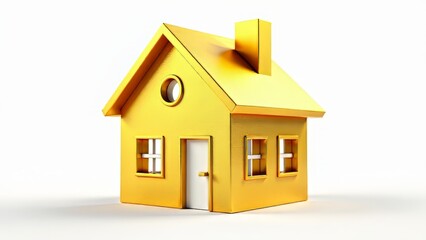 Gold Coin House, Architectural AI Art, Luxurious Home