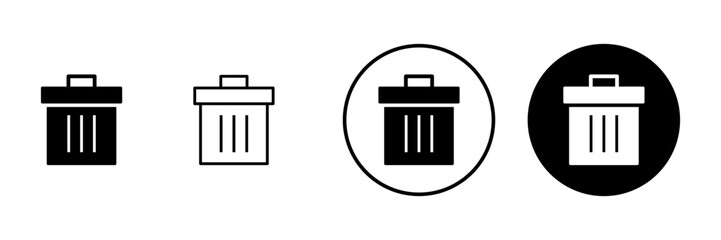 Trash icon vector. trash can icon. delete sign and symbol.