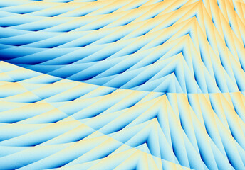 White and blue triangles to triangles in triangles