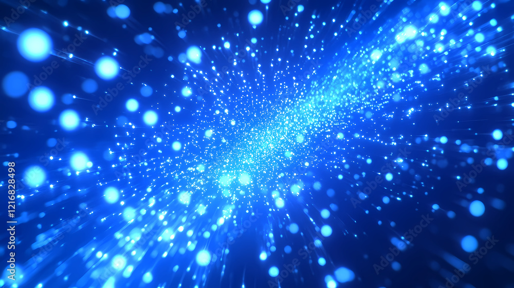Poster digital flow in a light-speed matrix