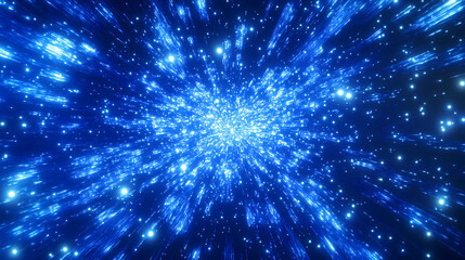 Fototapeta premium Digital Flow in a Light-Speed Matrix