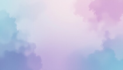 Fototapeta premium Soft pastel purple and blue gradient clouds.