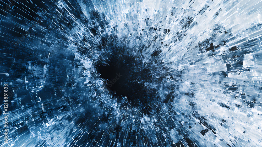 Poster digital flow in a light-speed matrix