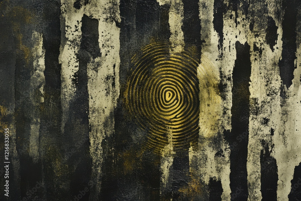 Poster abstract digital background with fingerprint design