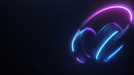 Close-up of a pair of headphones. the headphones are in the shape of a heart, with the ear cushions facing upwards.