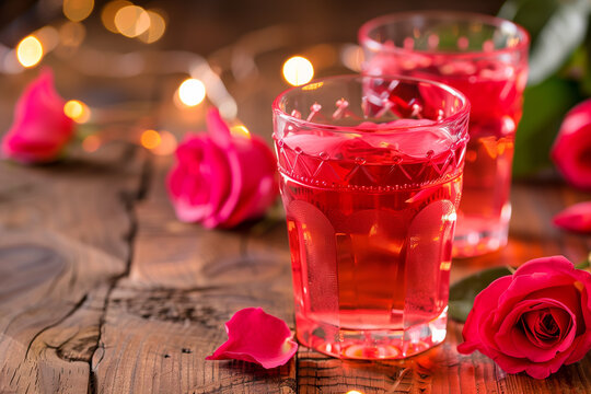 Rooh afza - rose syrup. Iftar drink. Ramadan drink.