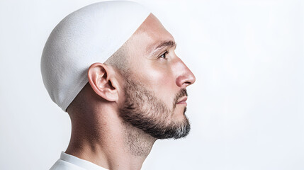 Fototapeta premium Profile of a Professional Man with Islamic Head Covering