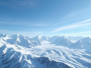 Obraz premium Glaciers and snow-capped peaks in the Andes, glaciers, Andes mountain range, perito moreno glacier