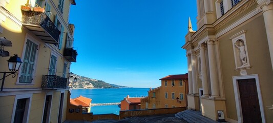 Francia, ciudad medieval, mediterraneo, Menton