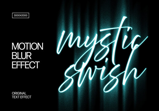 Motion Blur Text Effect Mockup