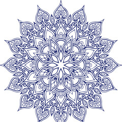 Beautiful flower art and mandala vector design