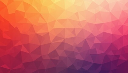Obraz premium Polygonal gradient in orange and purple tones.