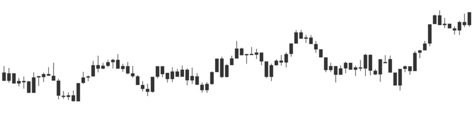 Fototapeta premium Trading candle stick pattern. Chart candlestick. Crypto candles. Vector illustration