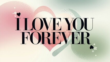 Modern romantic design with bold typography on floral backdrop