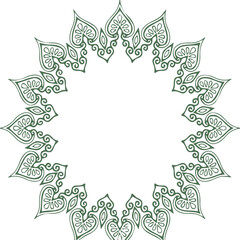 Beautiful flower art and mandala vector design