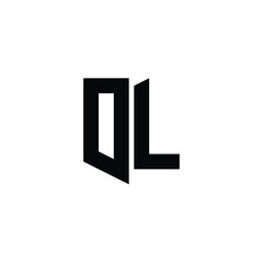 OL monogram logo design letter text name symbol monochrome logotype alphabet character simple logo