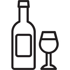 Drink  Vector Icon Set with Transparent Background