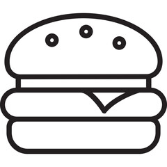 Burger Vector Icon Set with Transparent Background