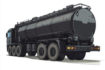 Fototapeta premium Large Cargo Truck in Vector Style