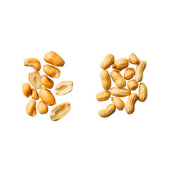 Raw and Roasted Peanuts Close Up Healthy Snacks for Nut Lovers