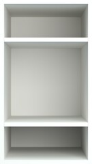 case blanche avec étagères au format 16/9 vertical pour fond d'écran smartphone - rendu 3D © Fox_Dsign