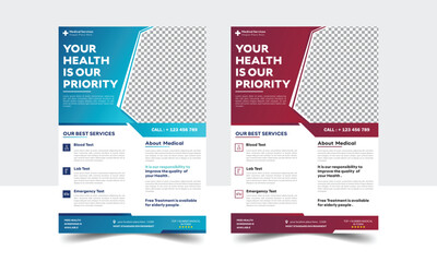 Medical Flayer Vector Templet  Layout  Design.