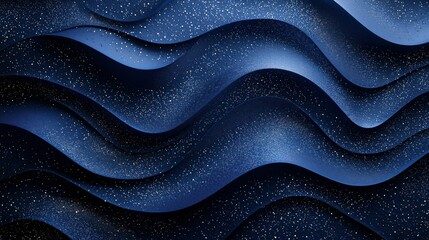 Obraz premium Glowing dark navy papercuts with sparkles, festive, celebration, elegant, premium background