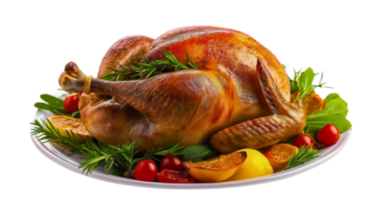 Delicious Roasted Turkey with Fresh Herbs for a Festive Thanksgiving Dinner