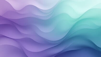 Fototapeta premium Soft gradient waves in purple and teal hues.