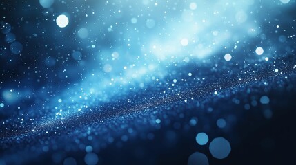 Obraz premium Blue sparkling sand dunes create a glowy, festive celebration background with shimmering details