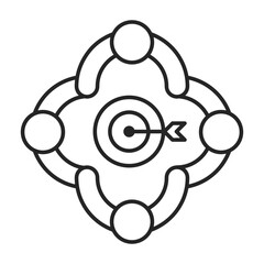 Team Goals Icon Representing Group Focus, Precision, and Collective Success