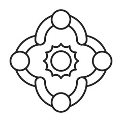 Group Efficiency Icon Representing Team Optimization, Process Improvement, and Shared Productivity