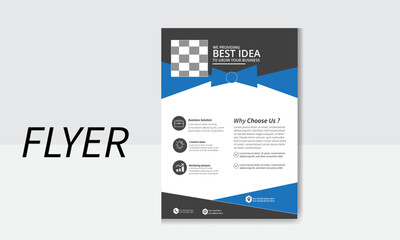new modern company business flyer a4 vector template . corporate business marketing flyer . abstract business flyer template.	