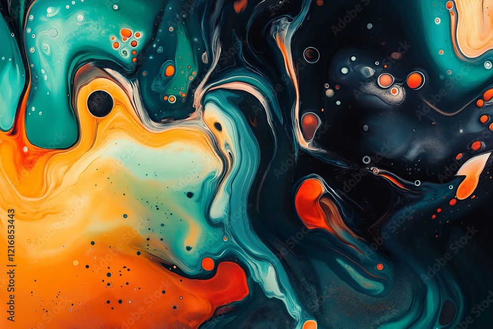 Poster A dynamic swirl of colors that flow together seamlessly.