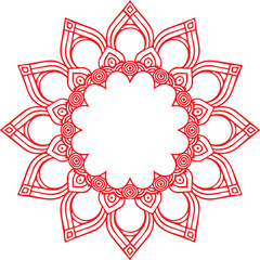 Beautiful flower art and mandala vector design