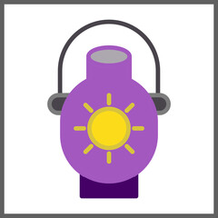 Mining Lamp Icon Design