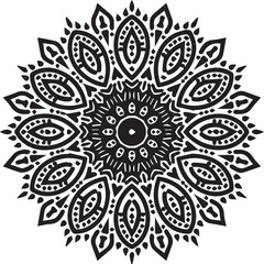 Beautiful flower art and mandala vector design