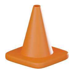 3D render, Training Cone for Football, Icon Illustration