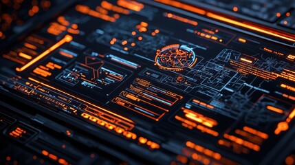 Obraz premium Holographic cybersecurity interface utilizing ai for risk management