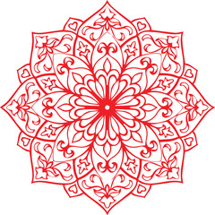 Beautiful flower art and mandala vector design