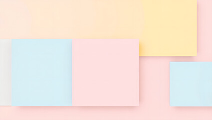 Soft Pastel Color Blocks with Geometric Shapes for Modern Branding and Design