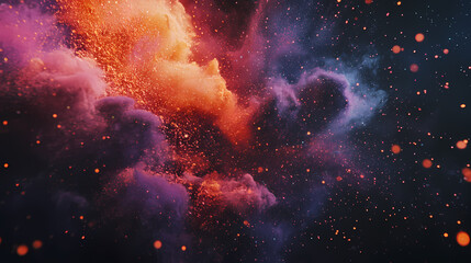 Fototapeta premium Dynamic Explosion of Vivid Color Dust