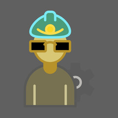 Mining Engineer Icon Design