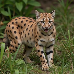 A Genetta tigrina thrives in its natural environment