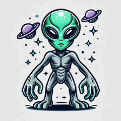 alien in the space