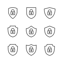 Security icon set. protection icon. privacy. vpn