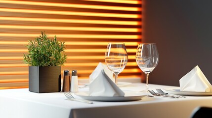Elegant Restaurant Table Setting