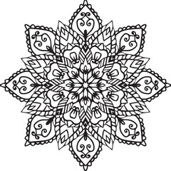 Beautiful flower art and mandala vector design