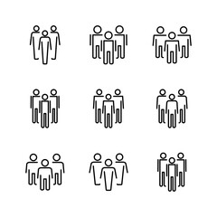 People icon set. person icon vector. User Icon vector. team symbols