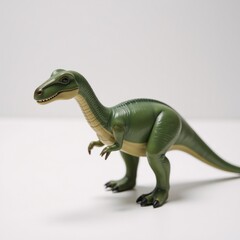 Obraz premium Isolated Diplodocus toy against white backdrop